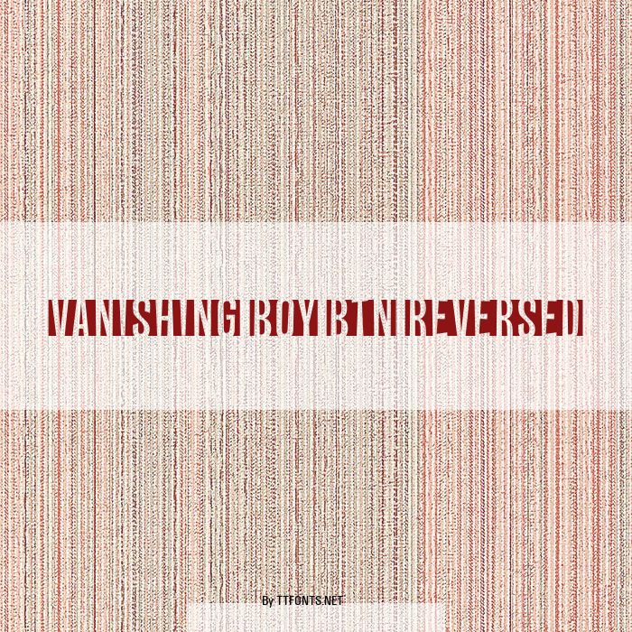 Vanishing Boy BTN Reversed example