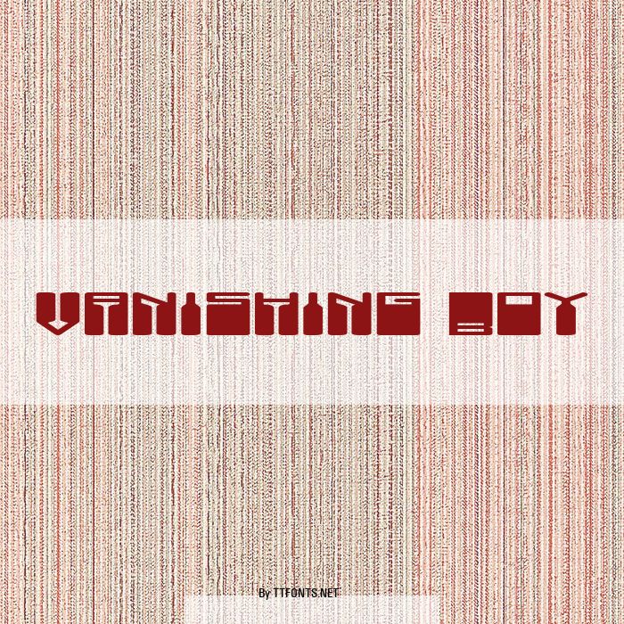 Vanishing Boy example