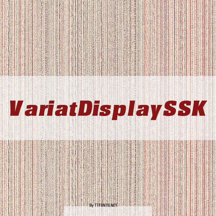 VariatDisplaySSK example