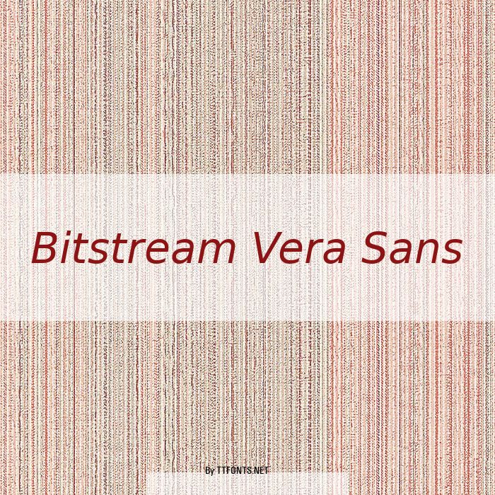 Bitstream Vera Sans example