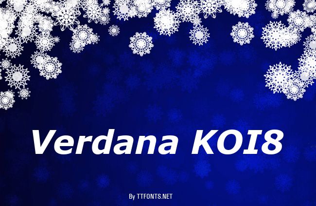 Verdana KOI8 example