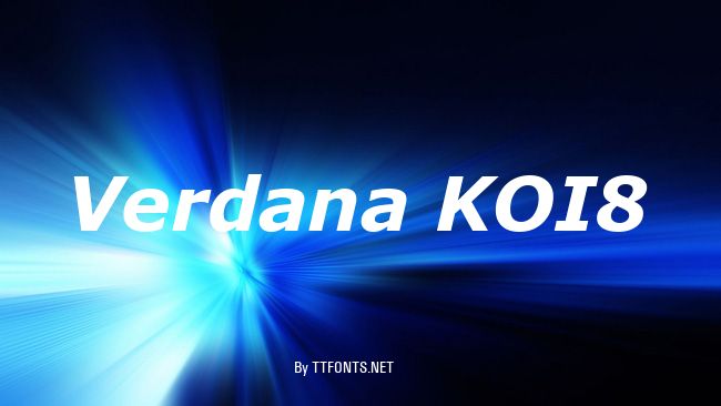 Verdana KOI8 example