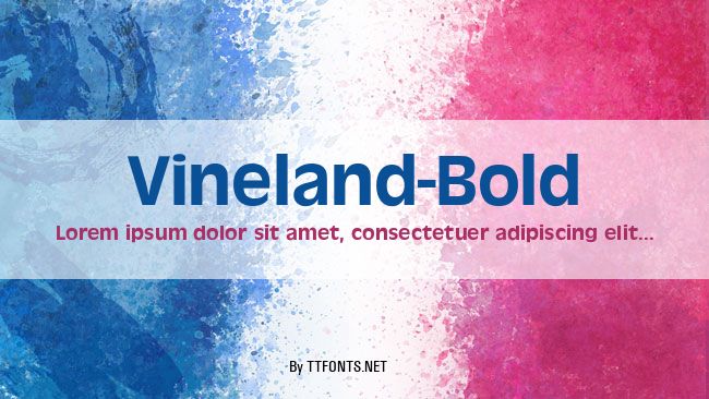 Vineland-Bold example