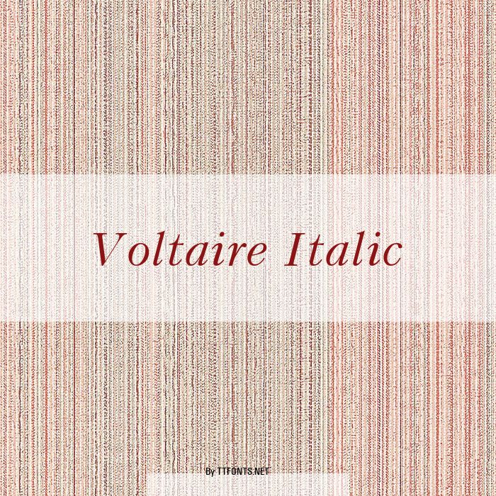 Voltaire Italic example
