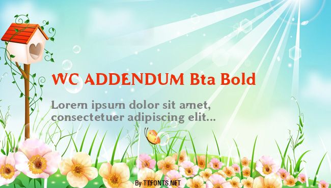 WC ADDENDUM Bta Bold example