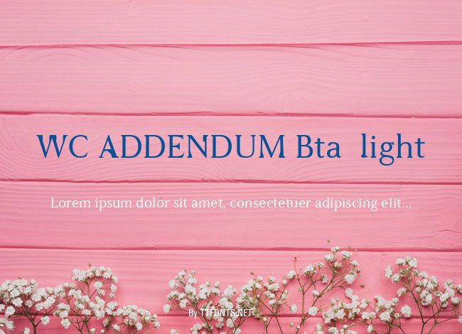 WC ADDENDUM Bta  light example