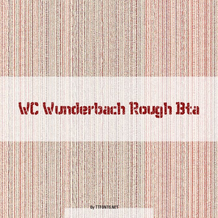 WC Wunderbach Rough Bta example