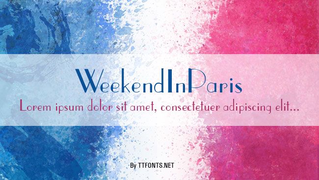 WeekendInParis example