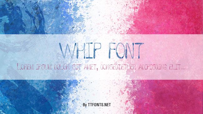 WHIP FONT example