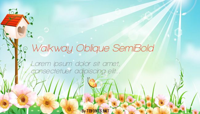 Walkway Oblique SemiBold example