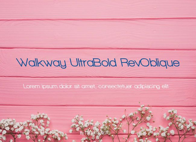 Walkway UltraBold RevOblique example