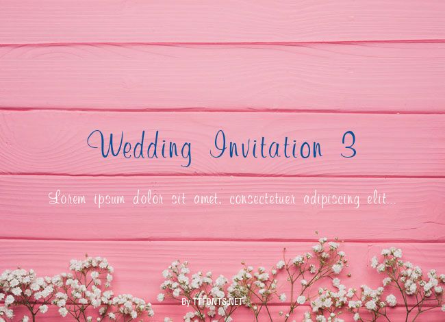 Wedding Invitation 3 example