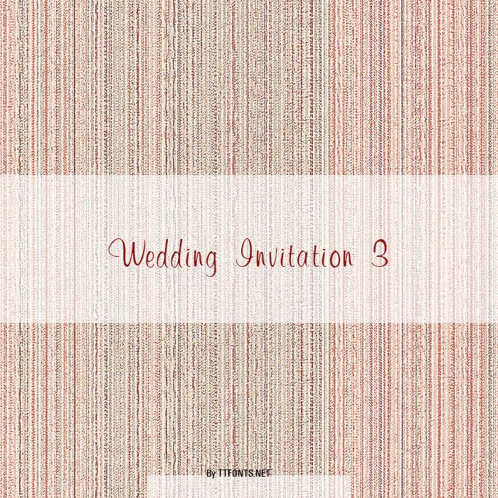 Wedding Invitation 3 example
