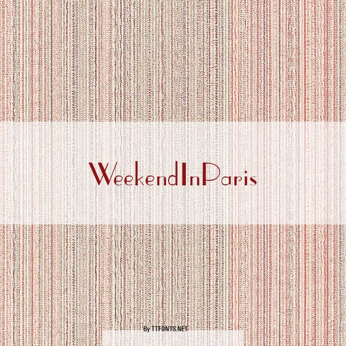 WeekendInParis example