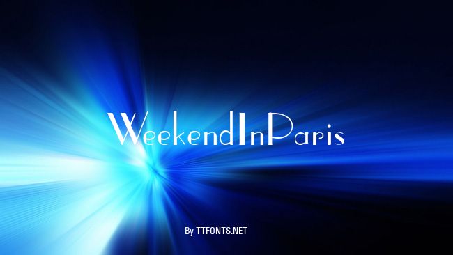 WeekendInParis example