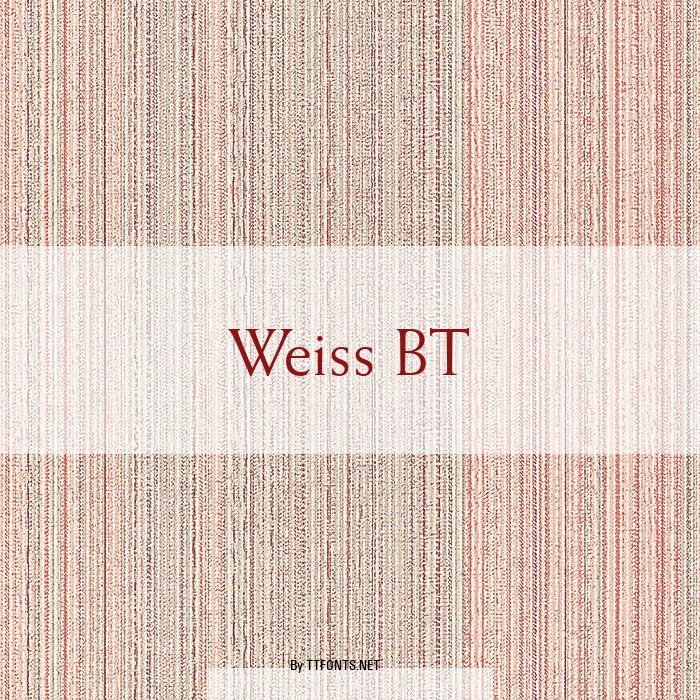 Weiss BT example