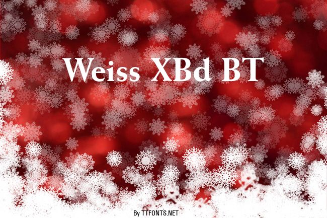 Weiss XBd BT example
