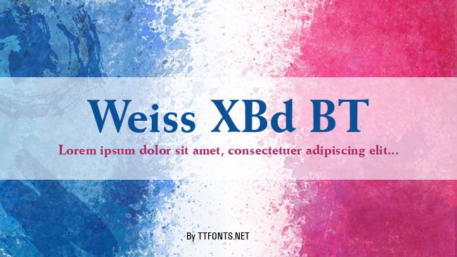 Weiss XBd BT example