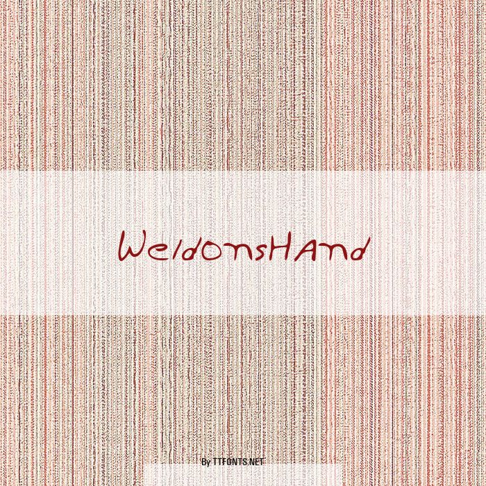 WeldonsHand example