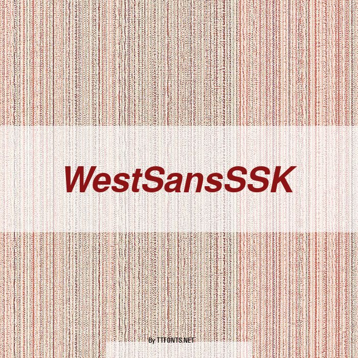 WestSansSSK example