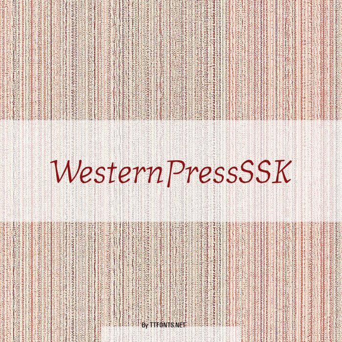 WesternPressSSK example
