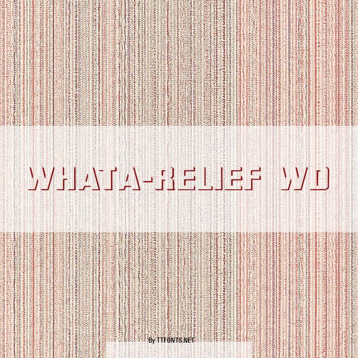 WhatA-Relief Wd example