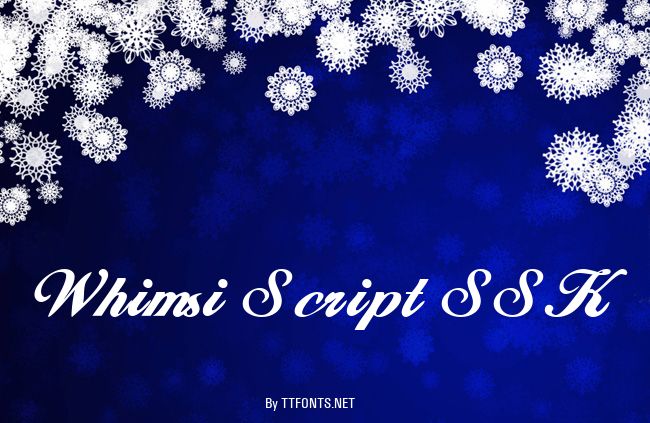 Whimsi Script SSK example