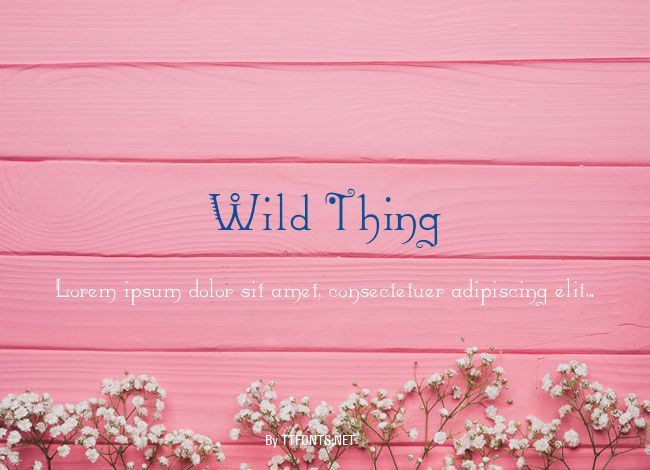 Wild Thing example
