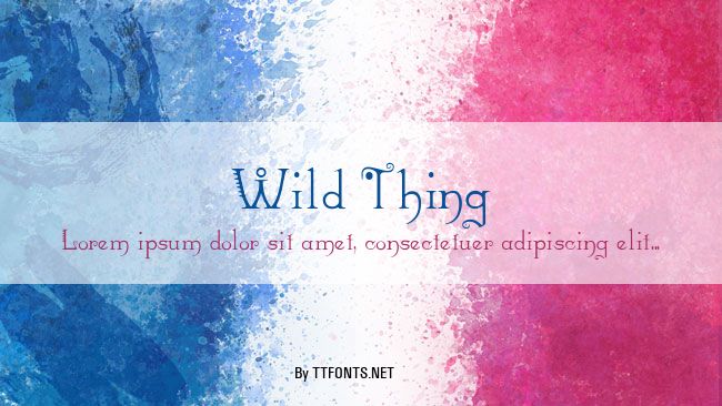 Wild Thing example