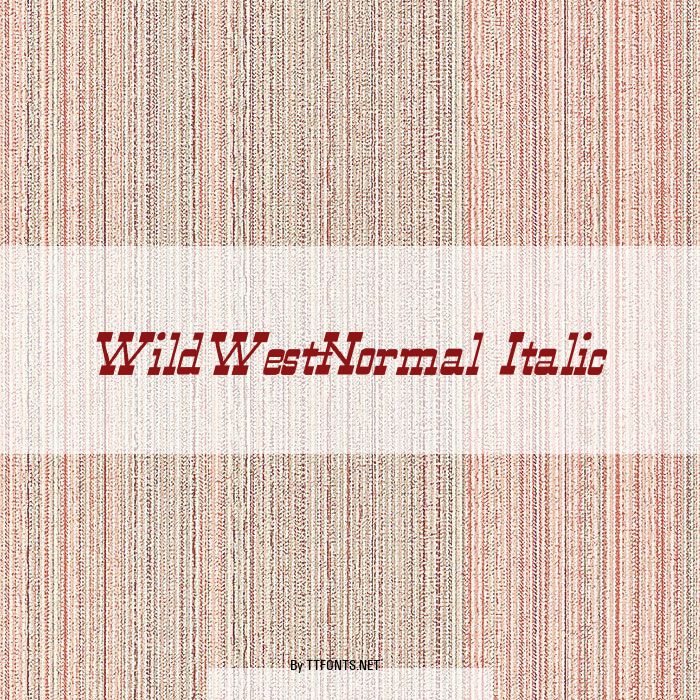WildWest-Normal Italic example