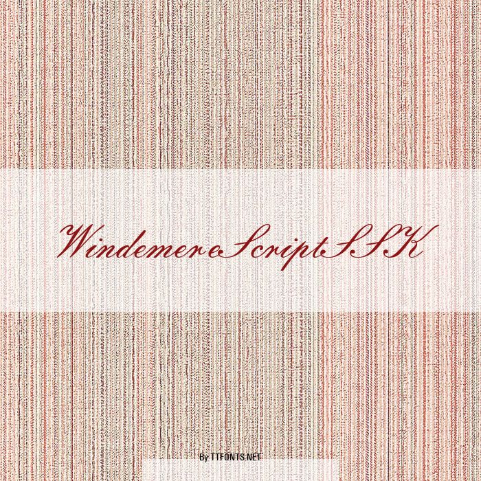 WindemereScriptSSK example