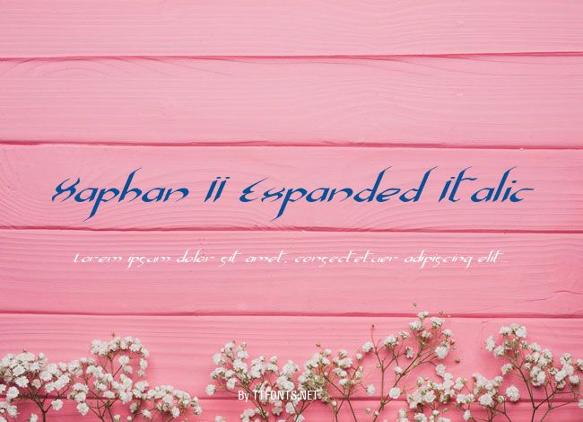 Xaphan II Expanded Italic example