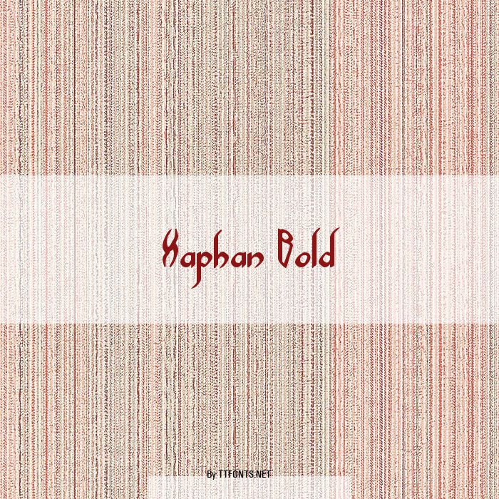 Xaphan Bold example