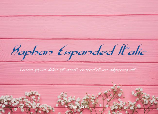 Xaphan Expanded Italic example