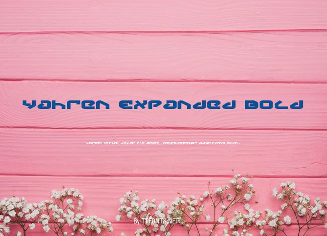 Yahren Expanded Bold example