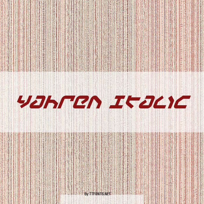 Yahren Italic example