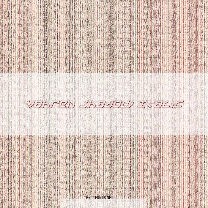 Yahren Shadow Italic example