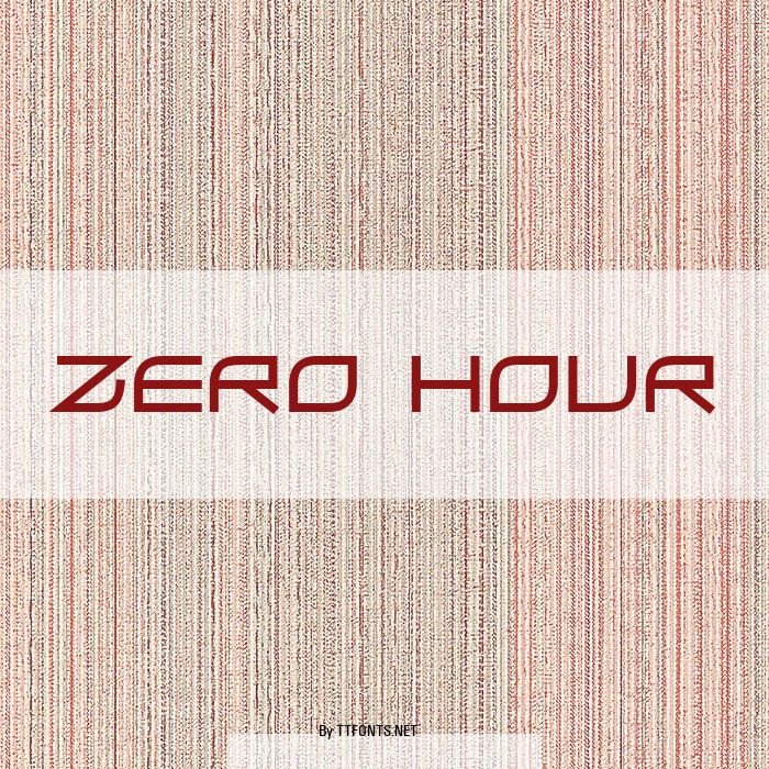 Zero Hour example