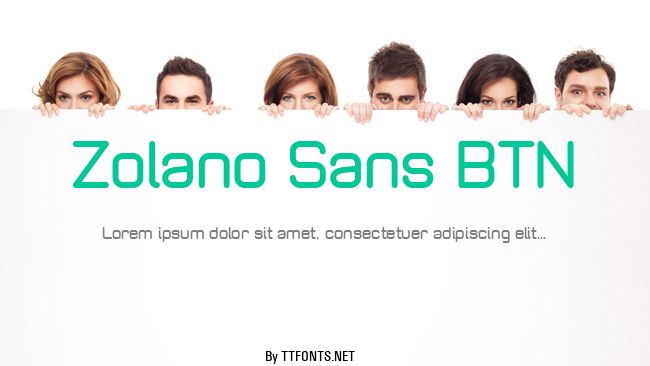 Zolano Sans BTN example