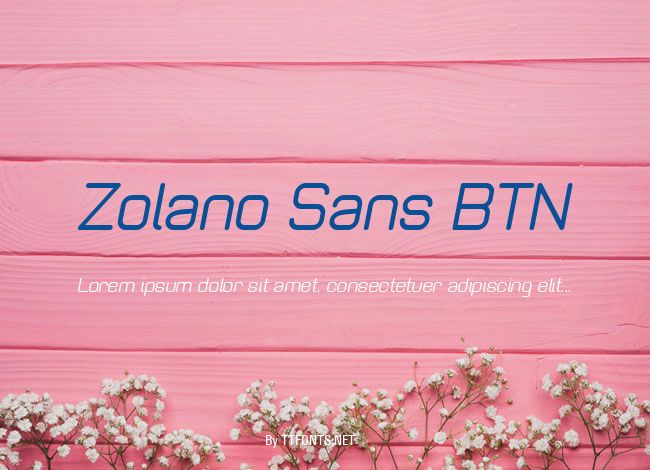 Zolano Sans BTN example