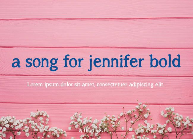 a song for jennifer bold example
