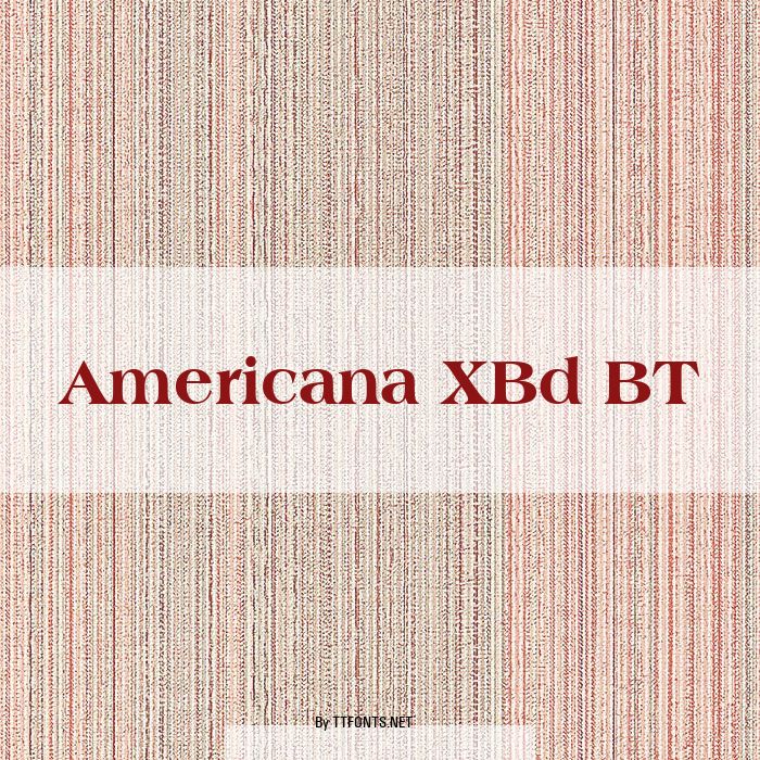 Americana XBd BT example