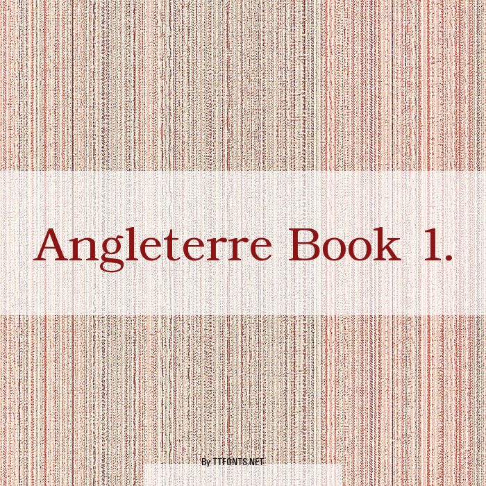 Angleterre Book 1. example
