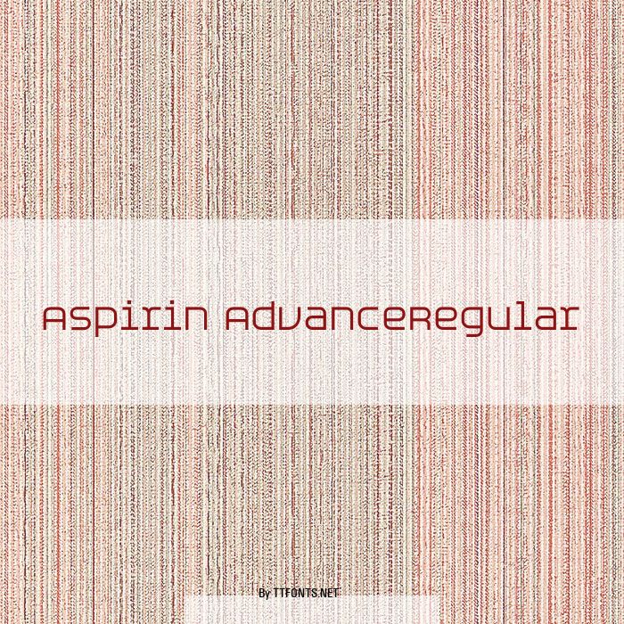 Aspirin AdvanceRegular example