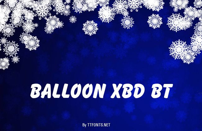 Balloon XBd BT example