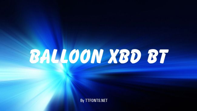 Balloon XBd BT example