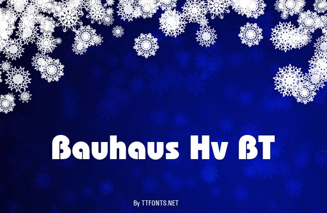 Bauhaus Hv BT example
