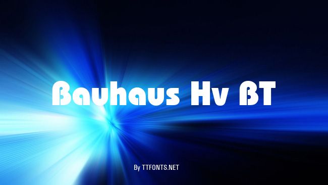 Bauhaus Hv BT example