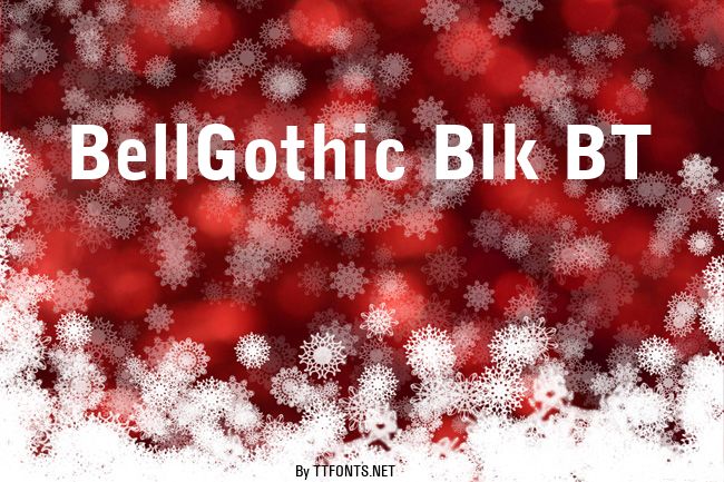 BellGothic Blk BT example