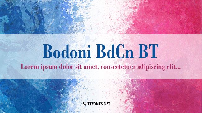 Bodoni BdCn BT example